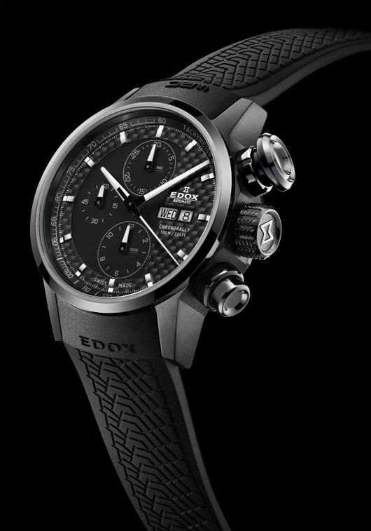 Edox Chronorally Automatic Chronograph Introduced at Baselworld 2012 - 01116 357N NIN Front View